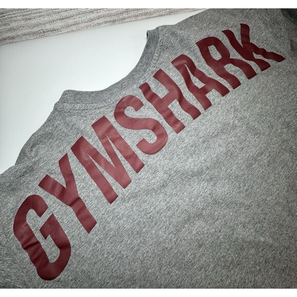 Gymshark Power T-Shirt Size LARGE Mens Gray - Picture 10 of 11